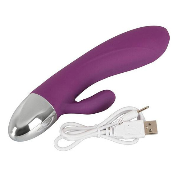 Загряващ се вибратор с клитор стимулатор  Луксозни вибратори