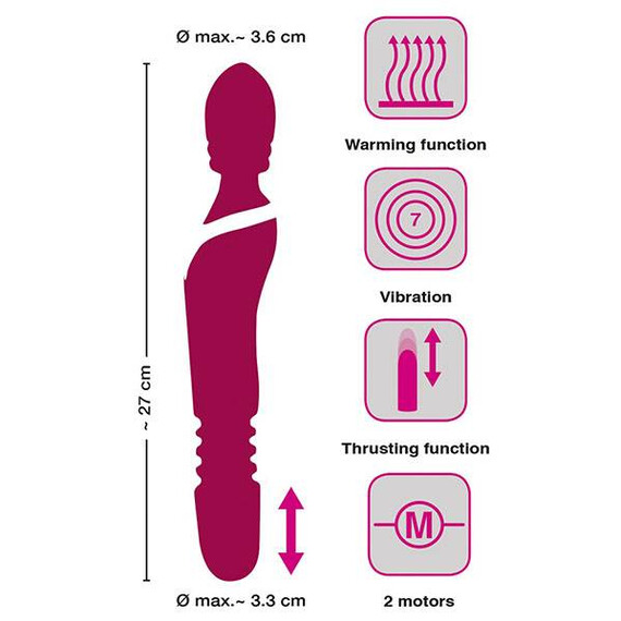 Затоплящ се вибратор Javida Warming&Thrusting  Луксозни вибратори Затоплящ се вибратор Javida Warming&Thrusting  Луксозни вибратори