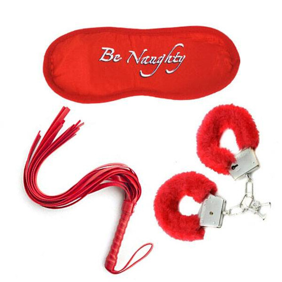 BDSM комплект Soft Bondage Kit in Red  Белезници