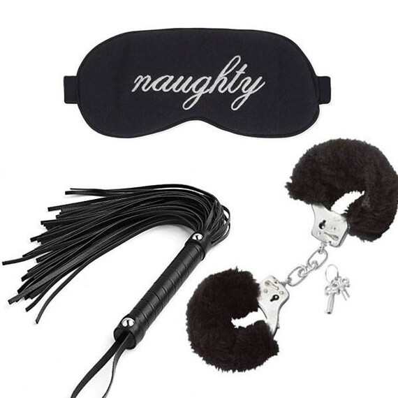 BDSM комплект Soft Bondage Kit in Black  Белезници