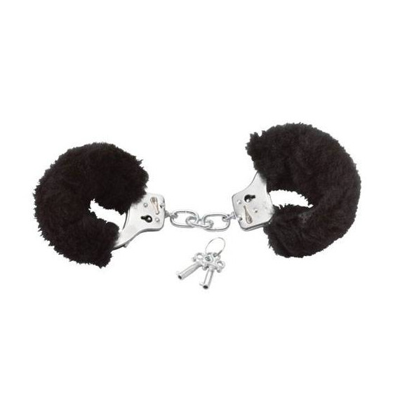 Белезници с черен пух Love cuffs  Белезници