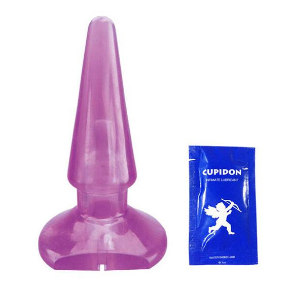 Анално дилдо Purple Jelly Probe + подарък лубрикант  Анални разширители
